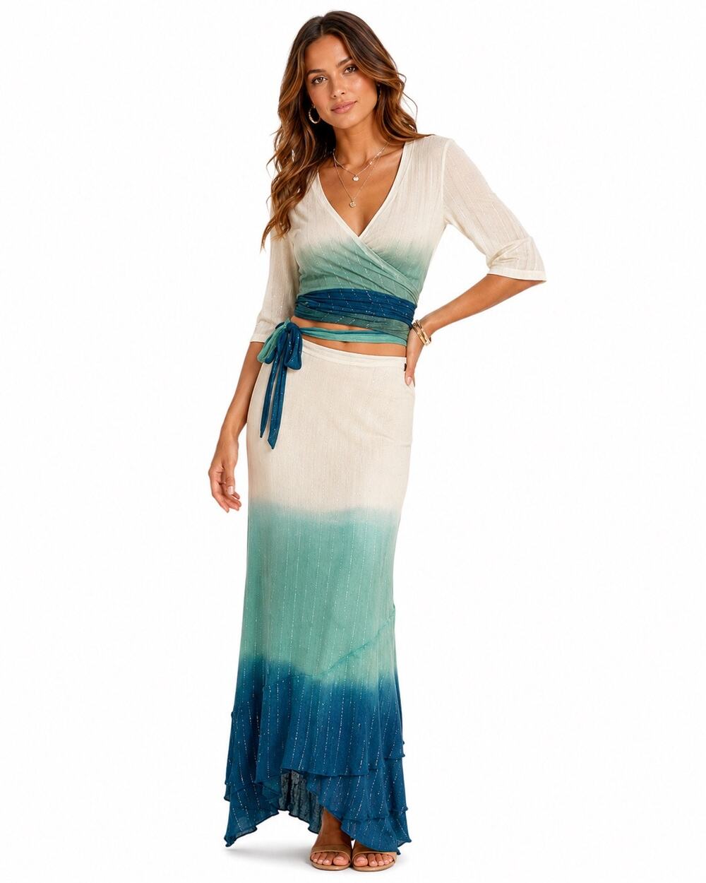 Z&L two piece wrap set